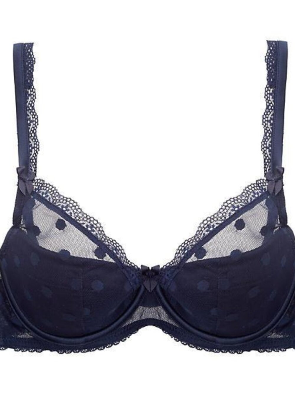 Mimi Holliday Dotty Nuit Silk & Lace Padded Push-up Bra and Knicker set 32C M